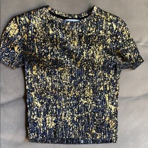 Zara Gold metallic Top